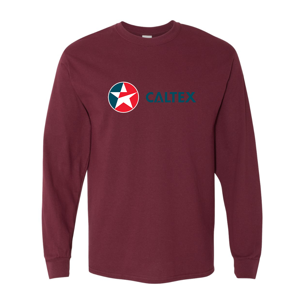 Men's  Caltex Gas Station  Gildan Heavy Cotton Long Sleeve T-Shirt
