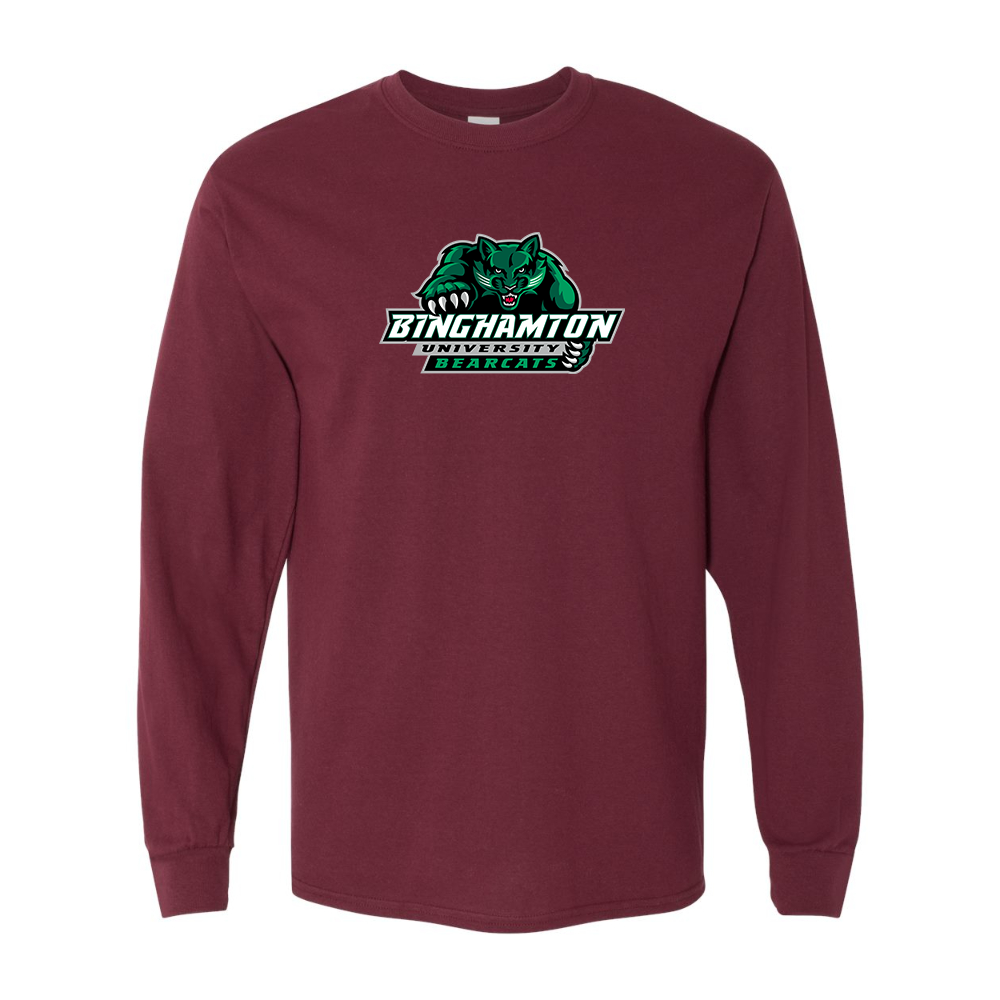 Men's Binghamton Bearcats Gildan Heavy Cotton Long Sleeve T-Shirt