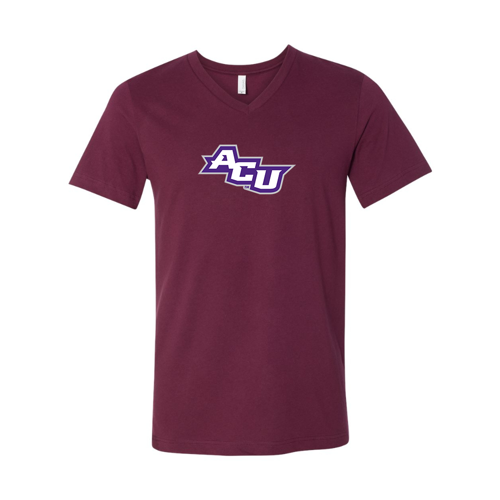 Abilene Christian Wildcats  BELLA  CANVAS - Jersey V-Neck T-Shirt