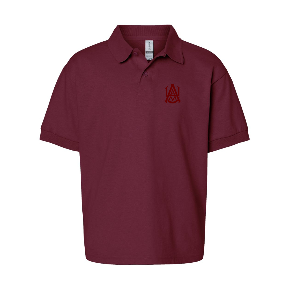 Youth Alabama AM Bulldogs  Gildan Dry Blend Jersey Polo