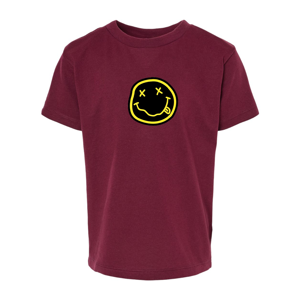 Nirvana Yellow and Black Face BELLA  CANVAS Toddler Jersey Tee
