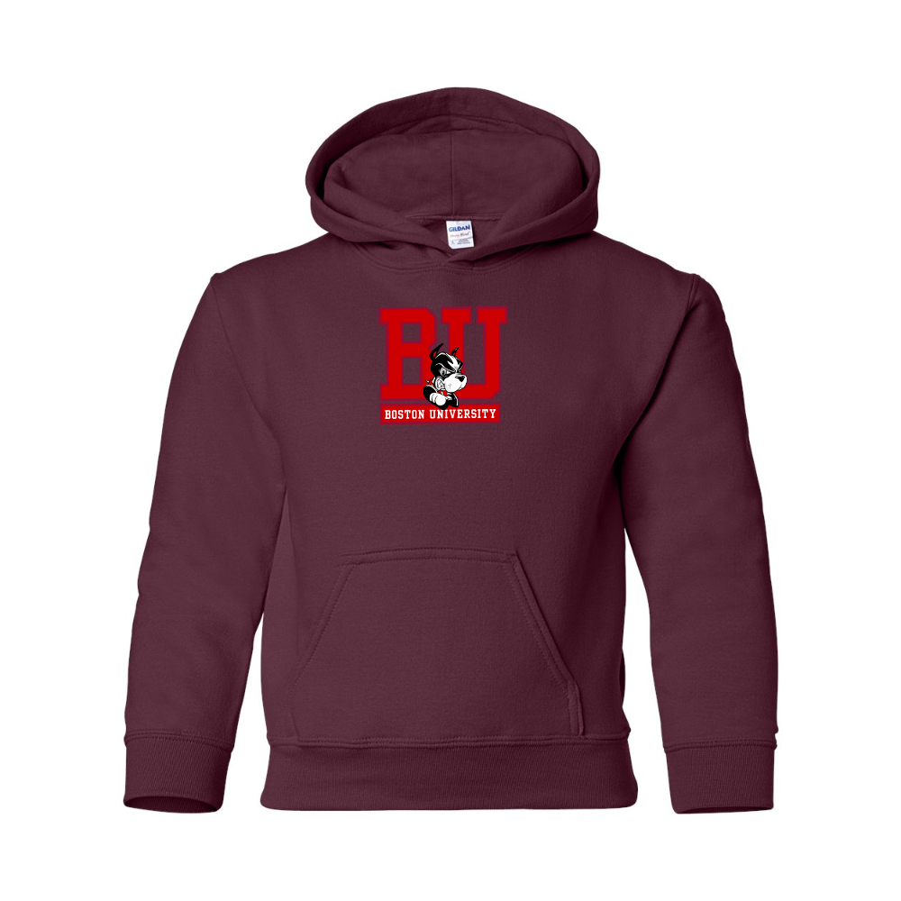 Youth Boston University Terriers Gildan Heavy Blend  Hooded Sweatshirt