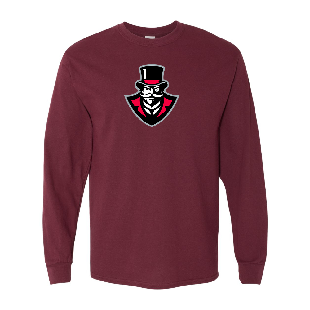 Men's  Austin Peay Governors  Gildan Heavy Cotton Long Sleeve T-Shirt