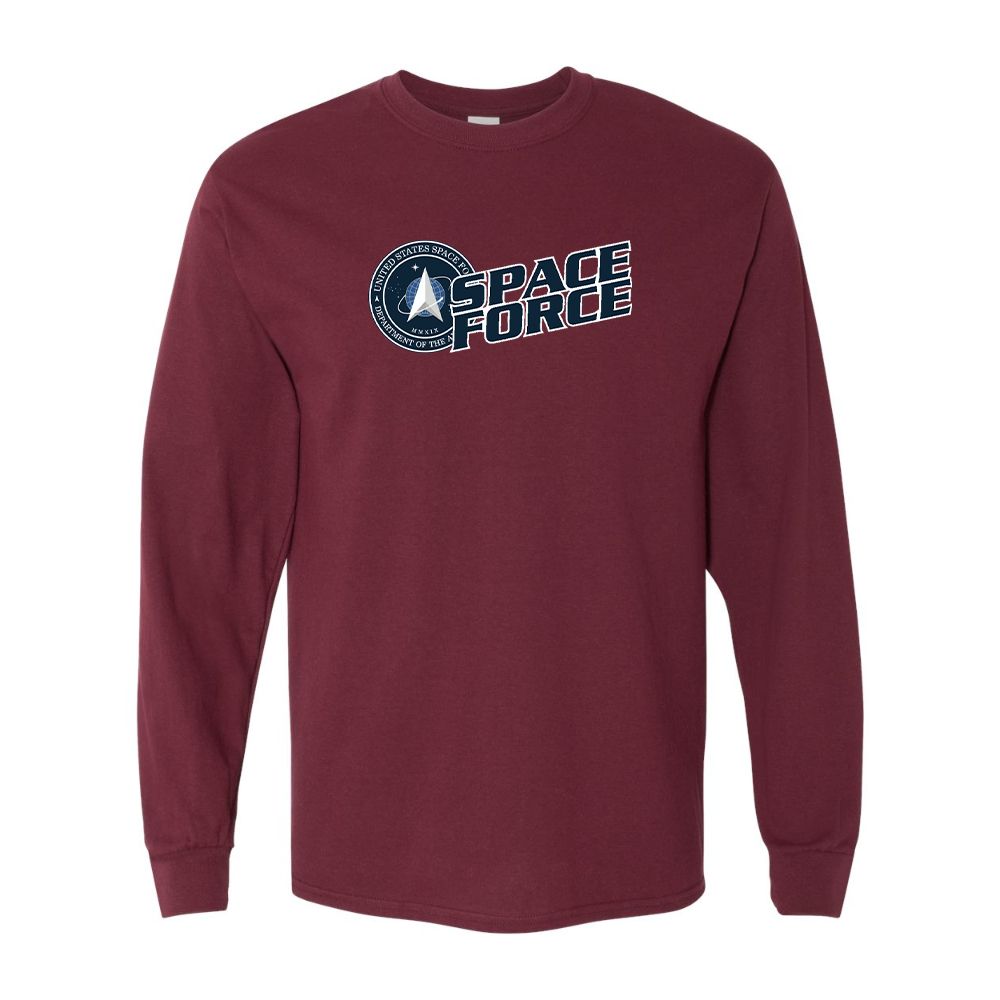 Men's  Space Force Gildan Heavy Cotton Long Sleeve T-Shirt