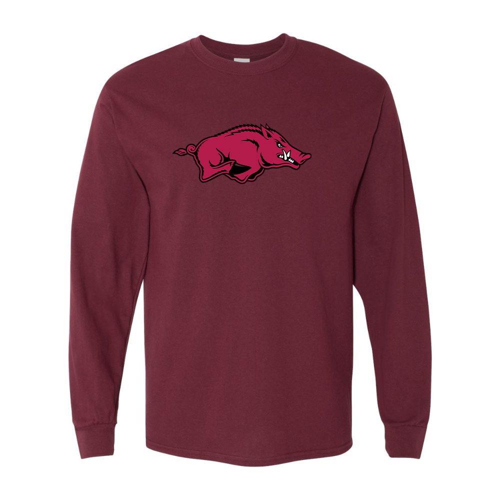 Men's Arkansas Razorbacks  Gildan Heavy Cotton Long Sleeve T-Shirt