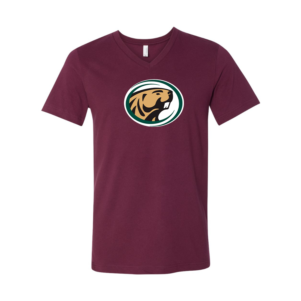 Bemidji State Beavers BELLA  CANVAS - Jersey V-Neck T-Shirt