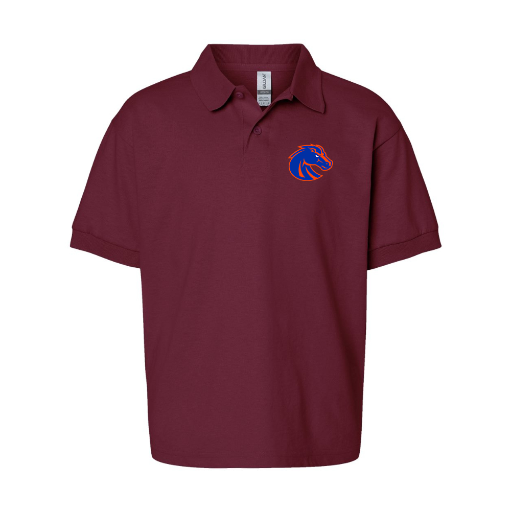 Youth Boise State Broncos  Gildan Dry Blend Jersey Polo