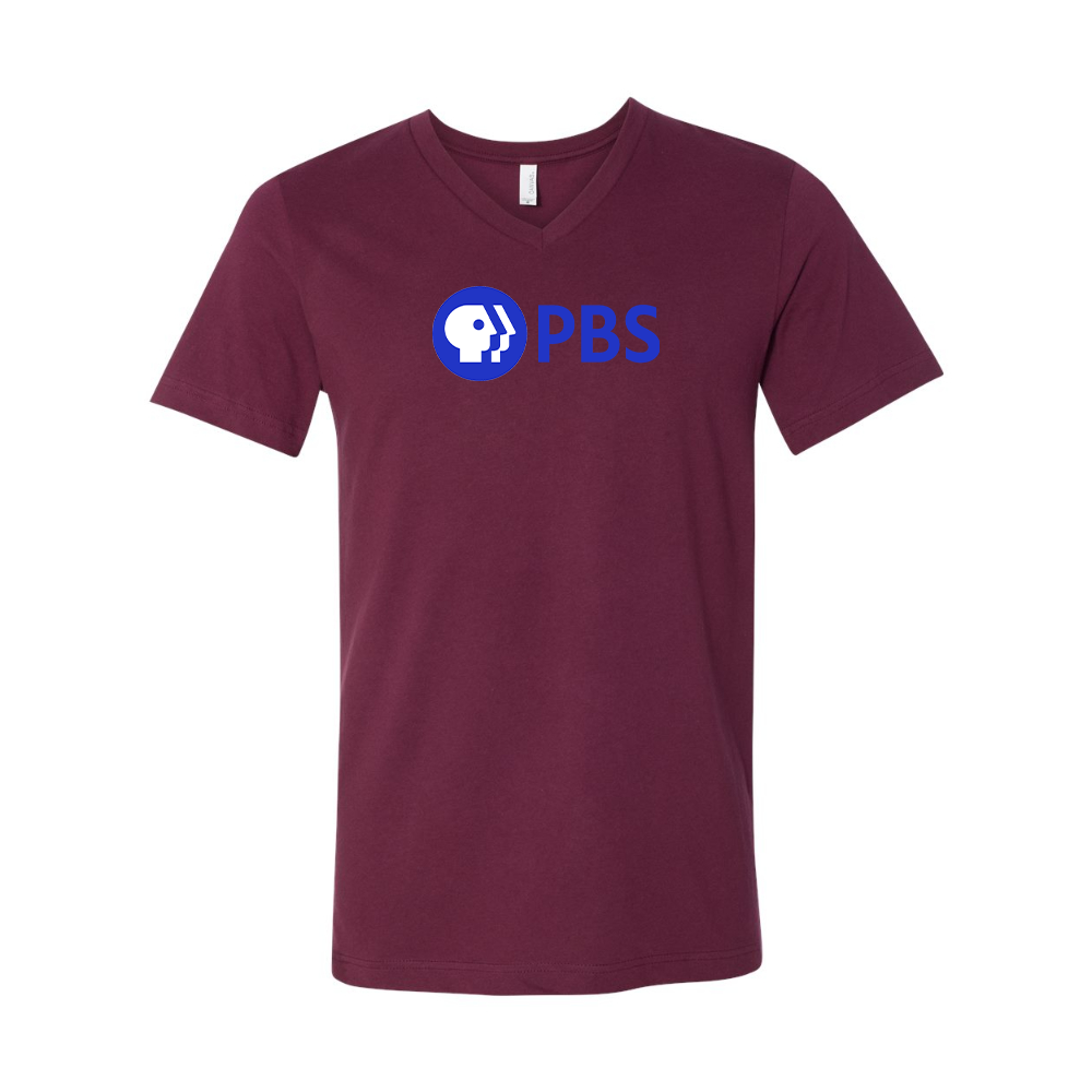 PBS Blue  BELLA  CANVAS - Jersey V-Neck T-Shirt