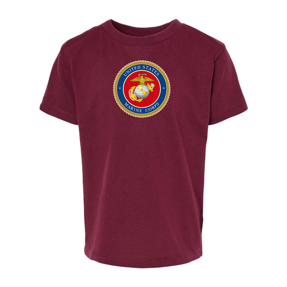 USMC Emblem BELLA  CANVAS Toddler Jersey Tee