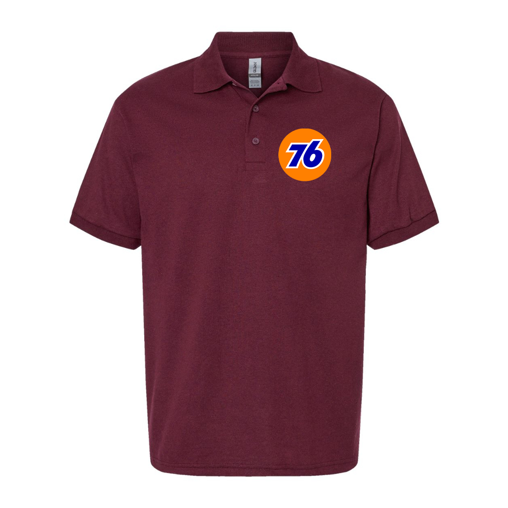 Men's 76 Gas Station  Gildan Dry Blend Jersey Polo