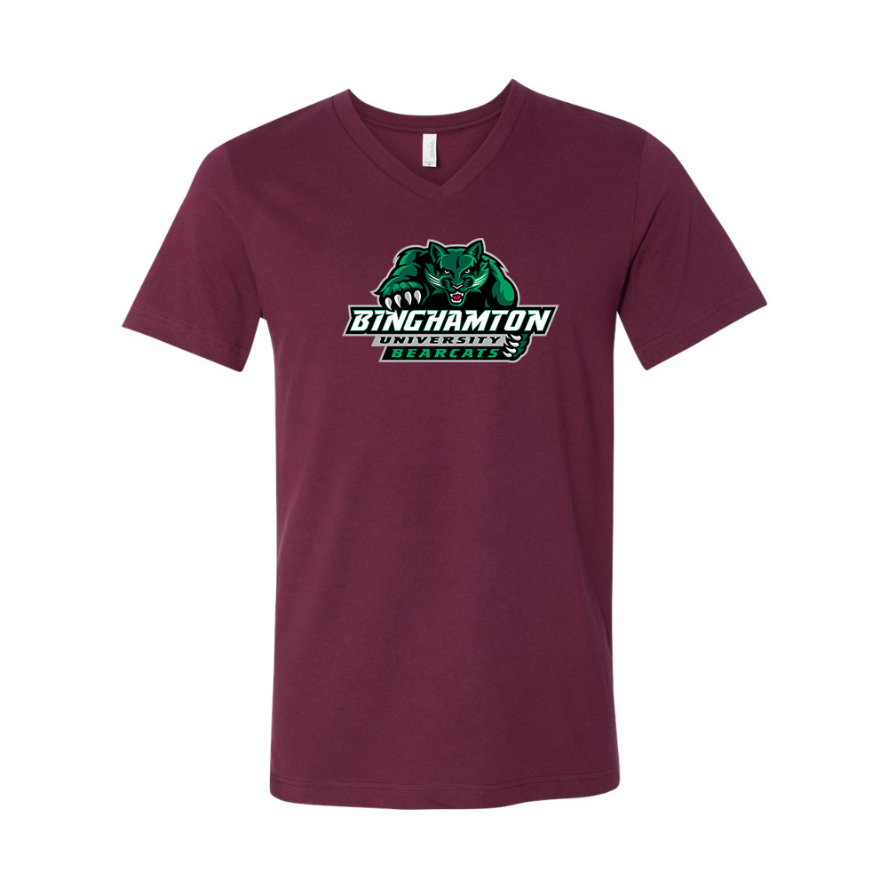 Binghamton Bearcats  BELLA  CANVAS - Jersey V-Neck T-Shirt