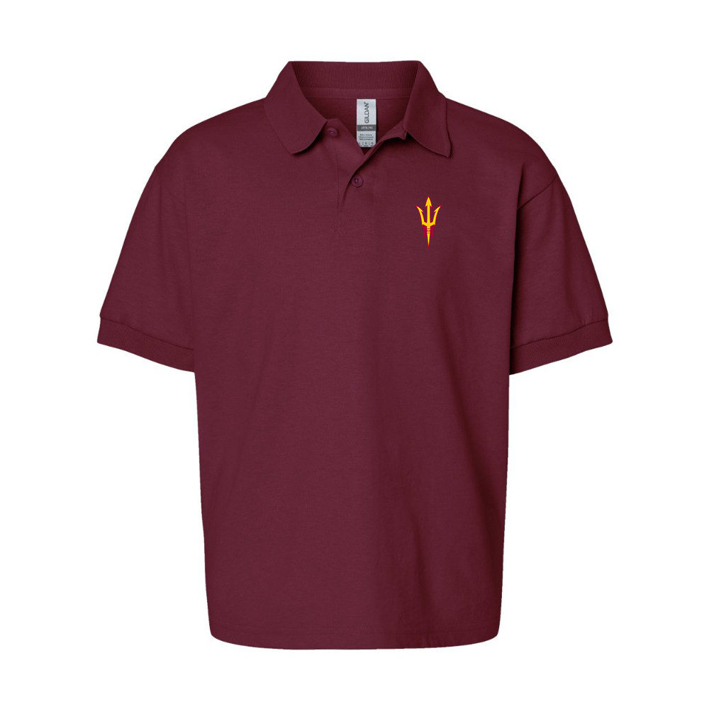 Youth  Arizona State Sun Devils  Gildan Dry Blend Jersey Polo
