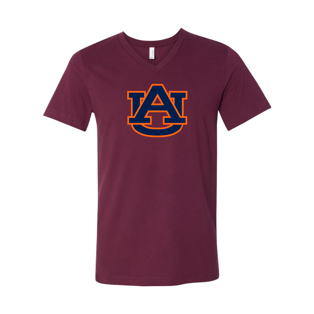 Auburn Tigers BELLA  CANVAS - Jersey V-Neck T-Shirt