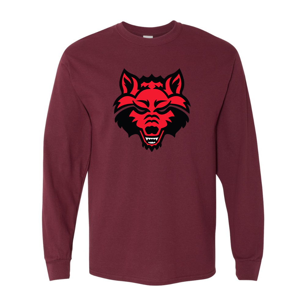 Men's  Arkansas State Red Wolves Gildan Heavy Cotton Long Sleeve T-Shirt