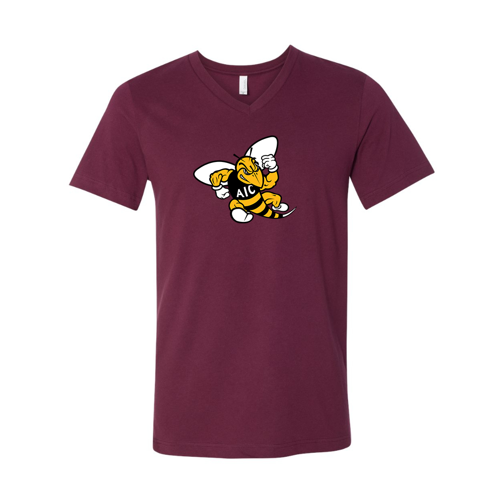 AIC Yellow Jackets BELLA  CANVAS - Jersey V-Neck T-Shirt