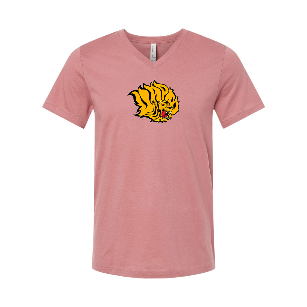 Arkansas PB Golden Lions  BELLA  CANVAS - Jersey V-Neck T-Shirt