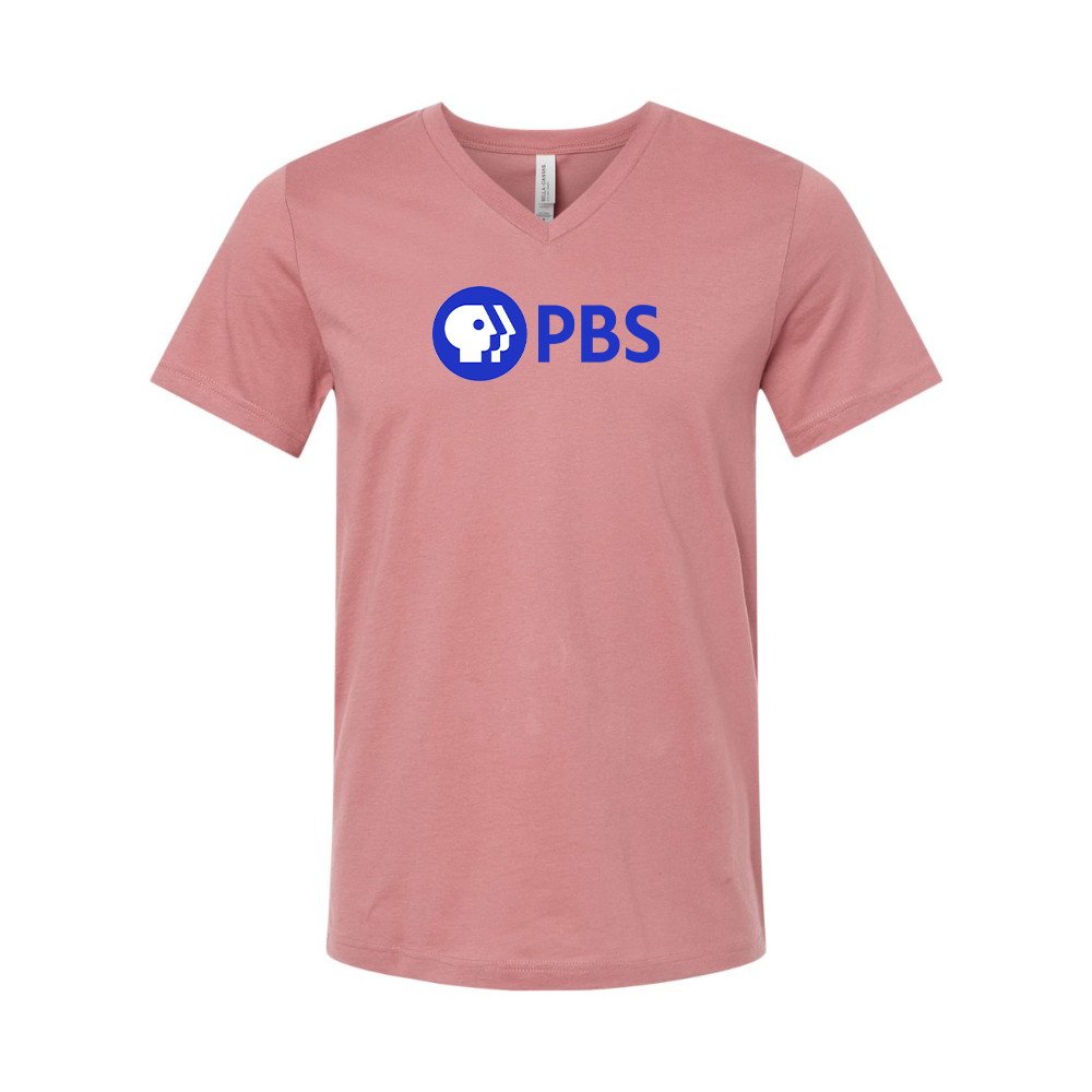 PBS Blue  BELLA  CANVAS - Jersey V-Neck T-Shirt