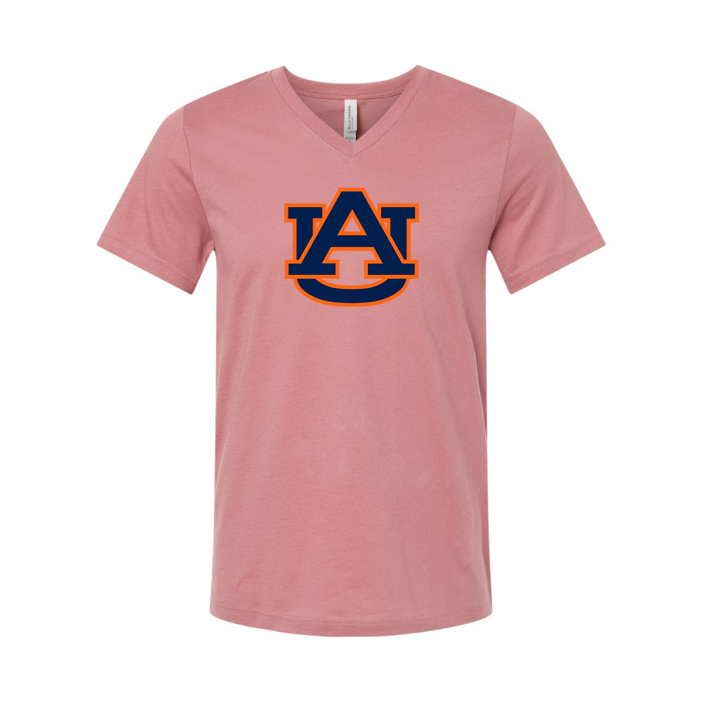 Auburn Tigers BELLA  CANVAS - Jersey V-Neck T-Shirt