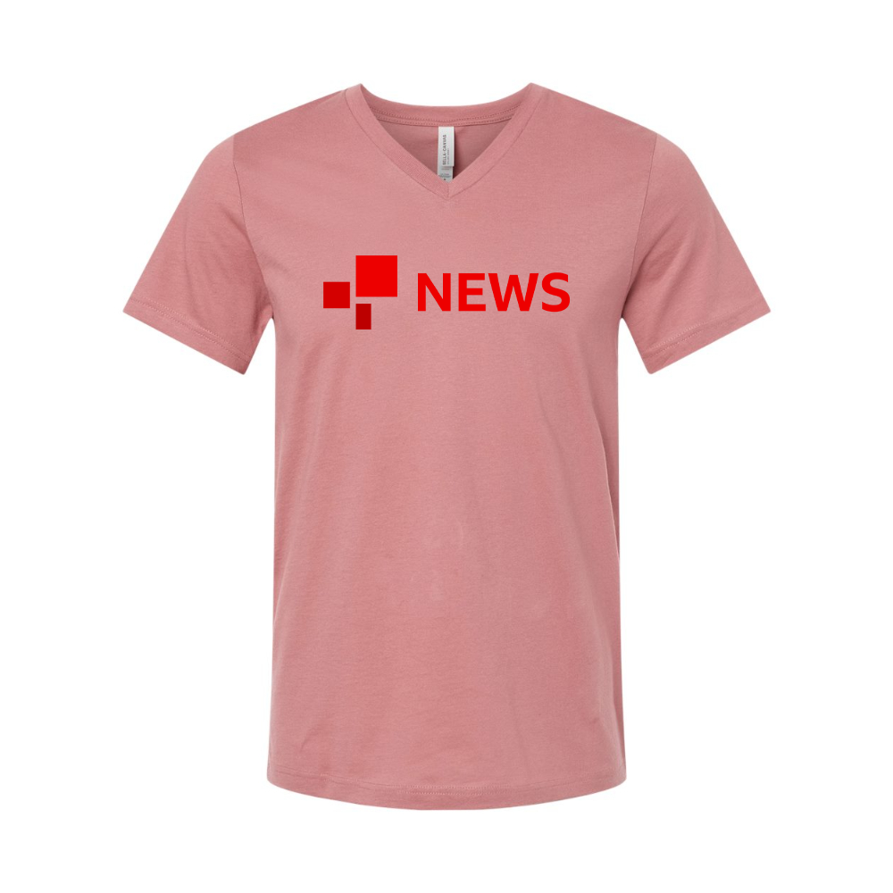 BBC News  BELLA  CANVAS - Jersey V-Neck T-Shirt
