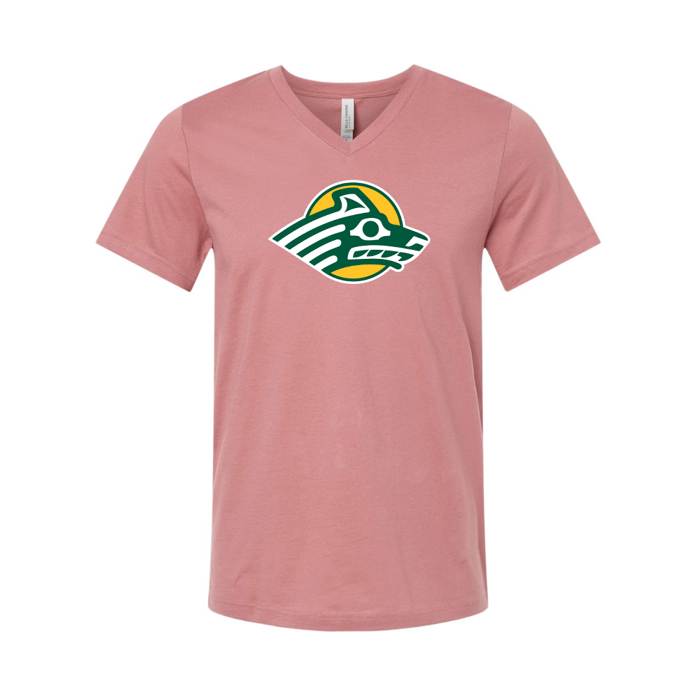 Alaska Anchorage Seawolves   BELLA  CANVAS - Jersey V-Neck T-Shirt