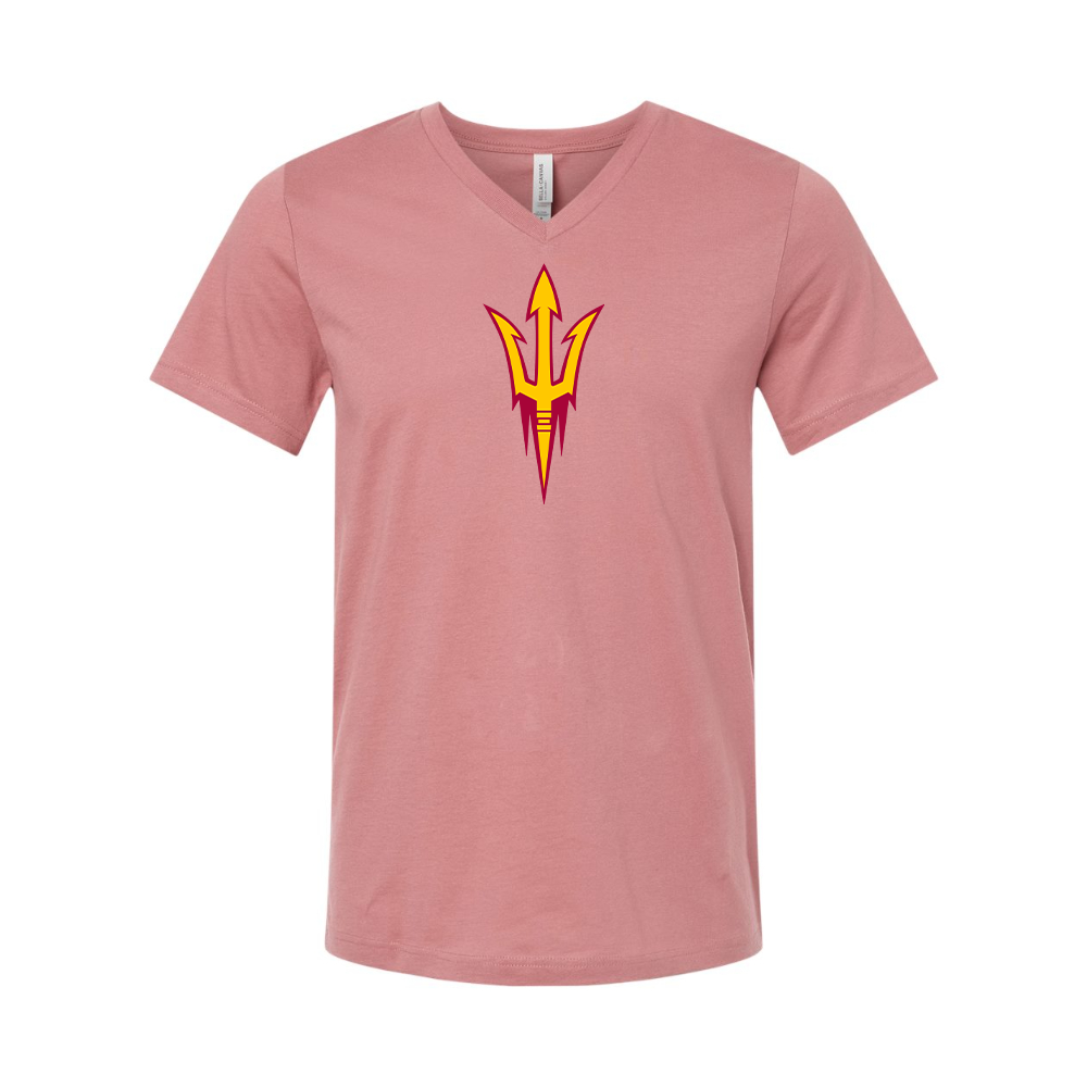 Arizona State Sun Devils BELLA  CANVAS - Jersey V-Neck T-Shirt