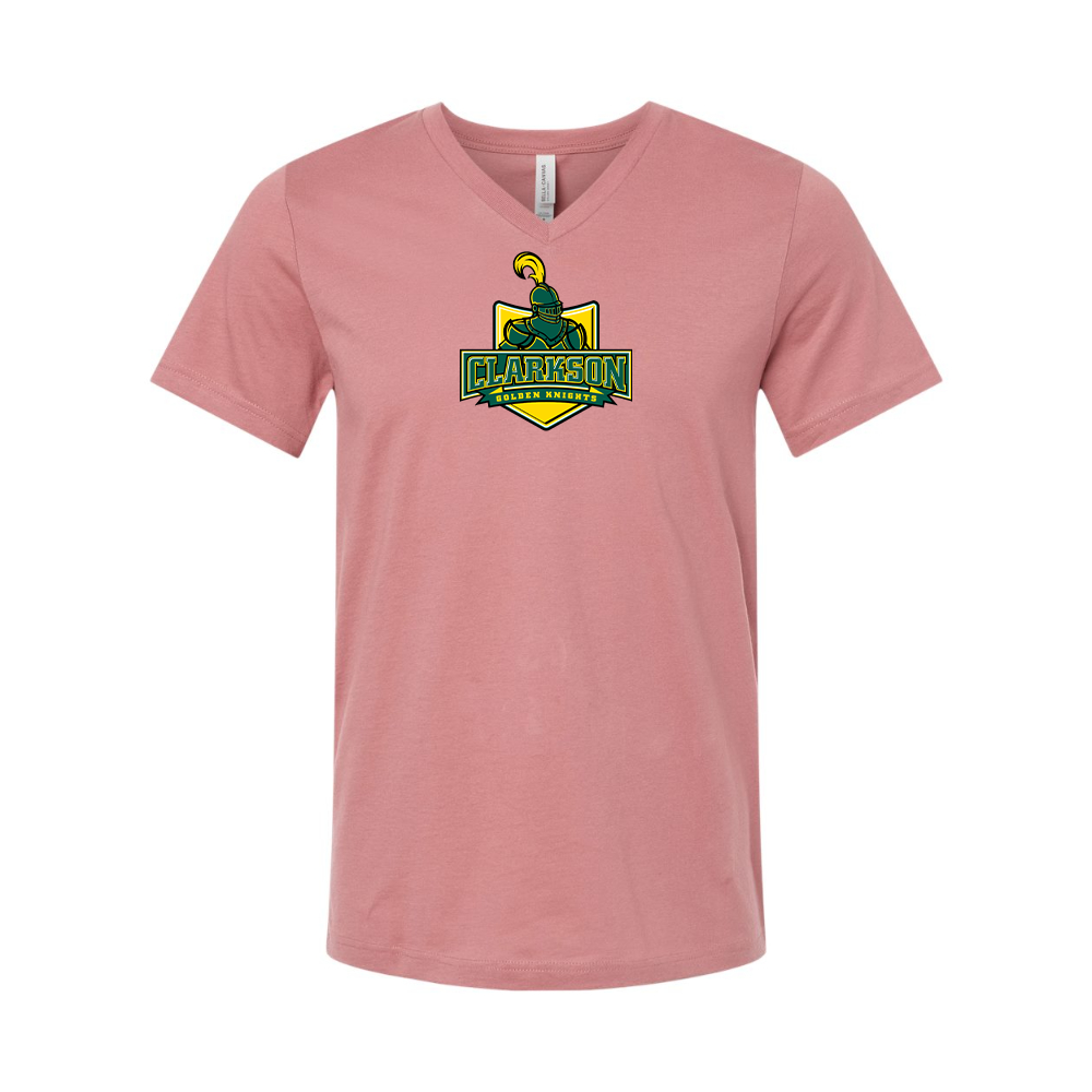 Clarkson Golden Knights BELLA  CANVAS - Jersey V-Neck T-Shirt