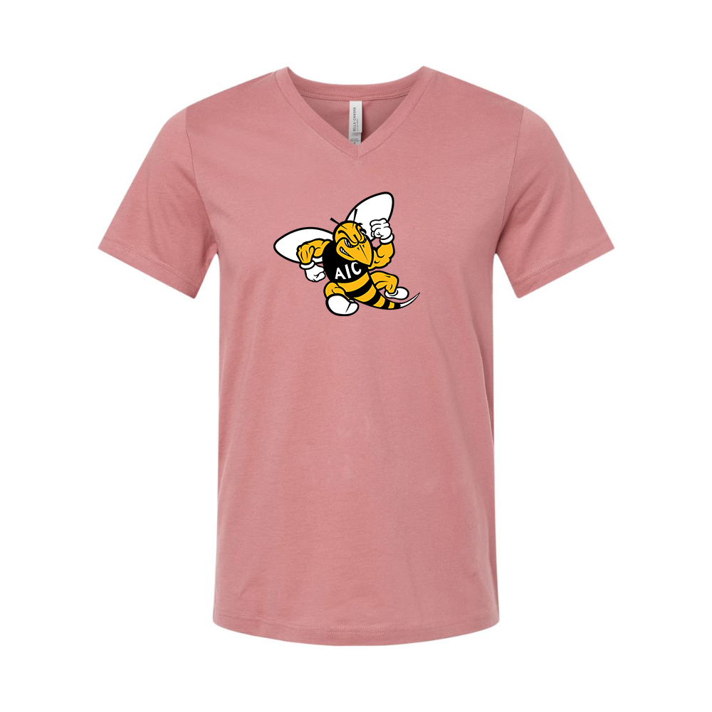 AIC Yellow Jackets BELLA  CANVAS - Jersey V-Neck T-Shirt