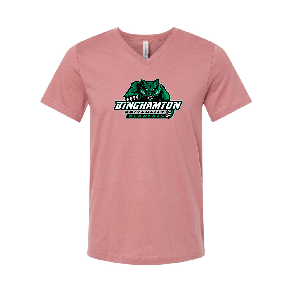 Binghamton Bearcats  BELLA  CANVAS - Jersey V-Neck T-Shirt