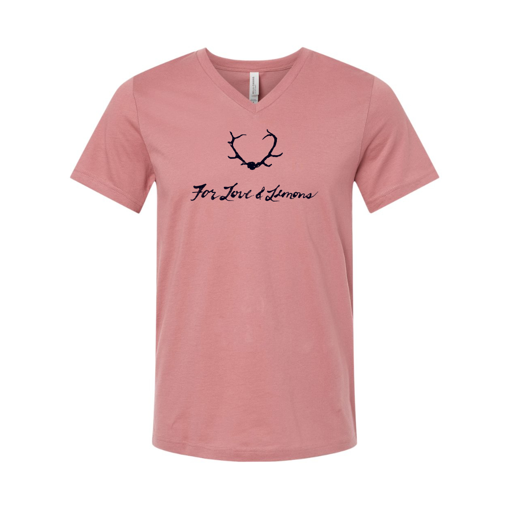 For Loves & Lemons BELLA  CANVAS - Jersey V-Neck T-Shirt
