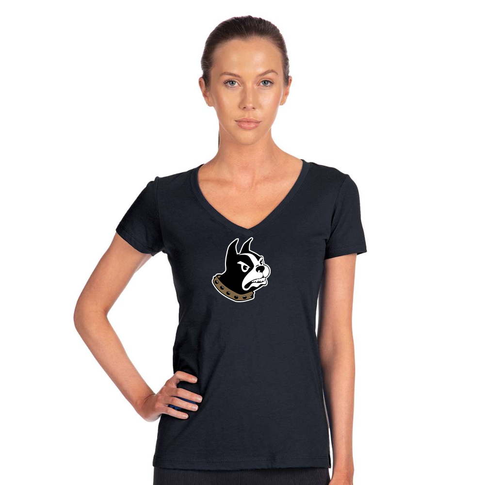Women's   Woffrd Terriers   Next Level V-Neck T-Shirt
