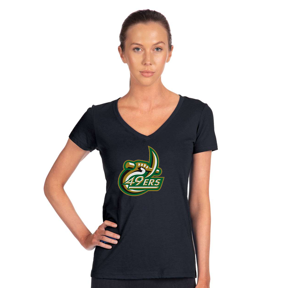 Women's Charlotte 49ers Next Level V-Neck T-Shirt