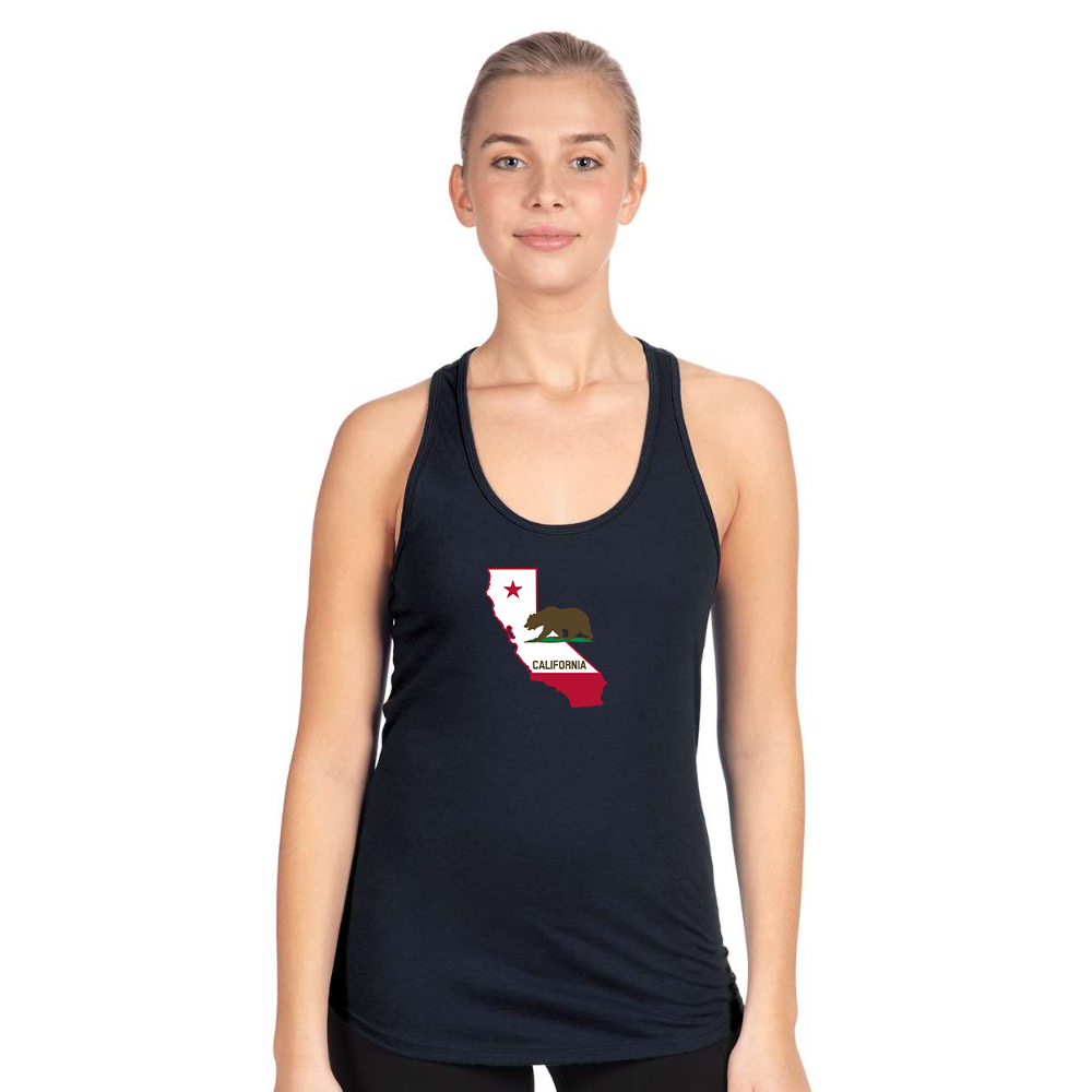 Women's  California Bear Map Next Level Ideal Racerback Tank
