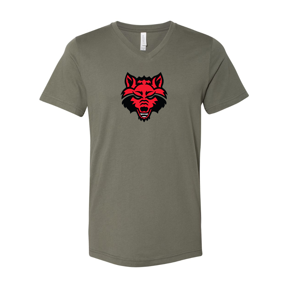 Arkansas State Red Wolves BELLA  CANVAS - Jersey V-Neck T-Shirt