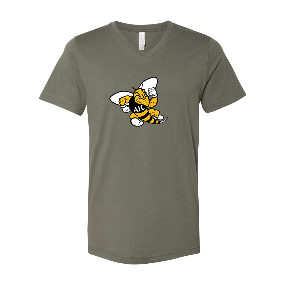 AIC Yellow Jackets BELLA  CANVAS - Jersey V-Neck T-Shirt