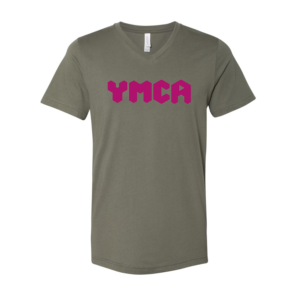 YMCA Mauve  BELLA  CANVAS - Jersey V-Neck T-Shirt