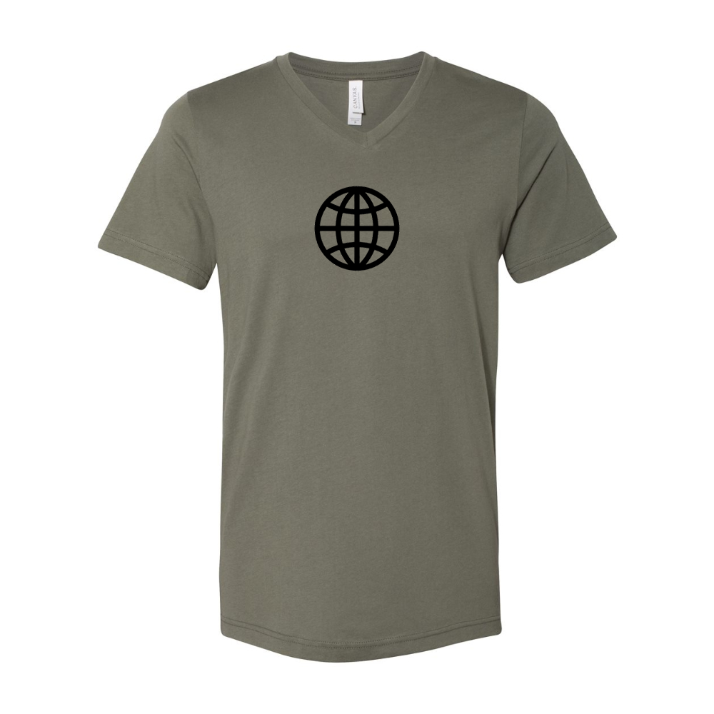 Internet Globe BELLA  CANVAS - Jersey V-Neck T-Shirt