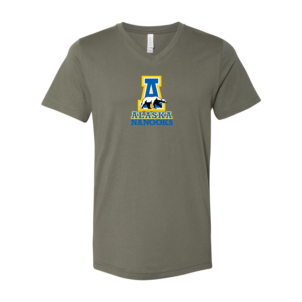 Alaska Nanooks  BELLA  CANVAS - Jersey V-Neck T-Shirt