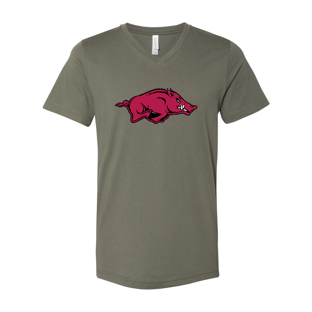 Arkansas Razorbacks  BELLA  CANVAS - Jersey V-Neck T-Shirt