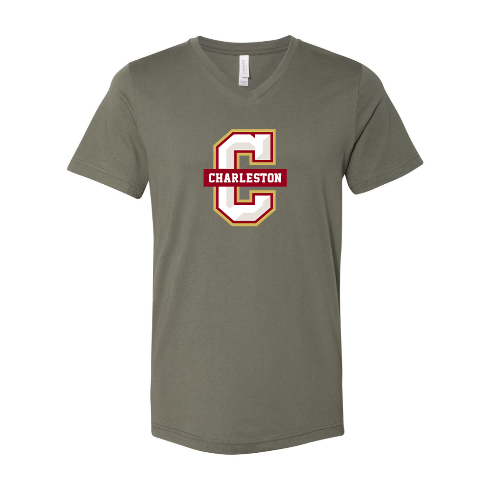 Charleston Cougars BELLA  CANVAS - Jersey V-Neck T-Shirt