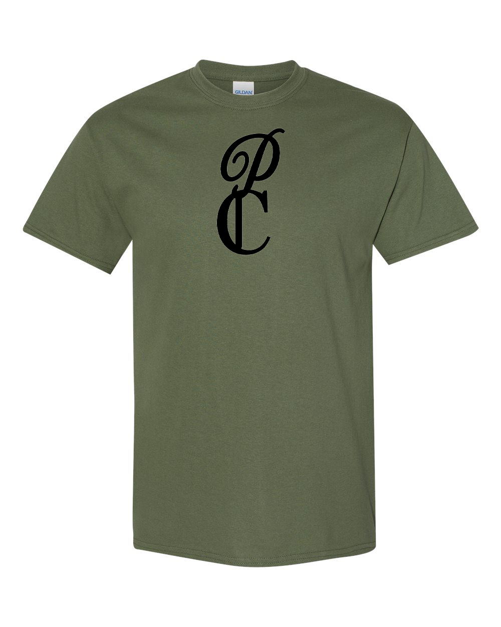 Men's P & C Black   Gildan Heavy Cotton T-Shirt