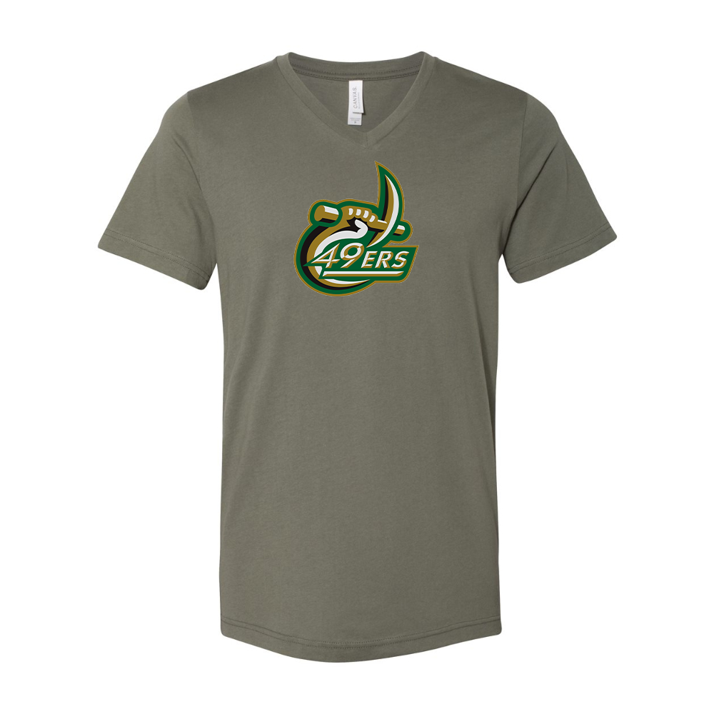 Charlotte 49ers BELLA  CANVAS - Jersey V-Neck T-Shirt