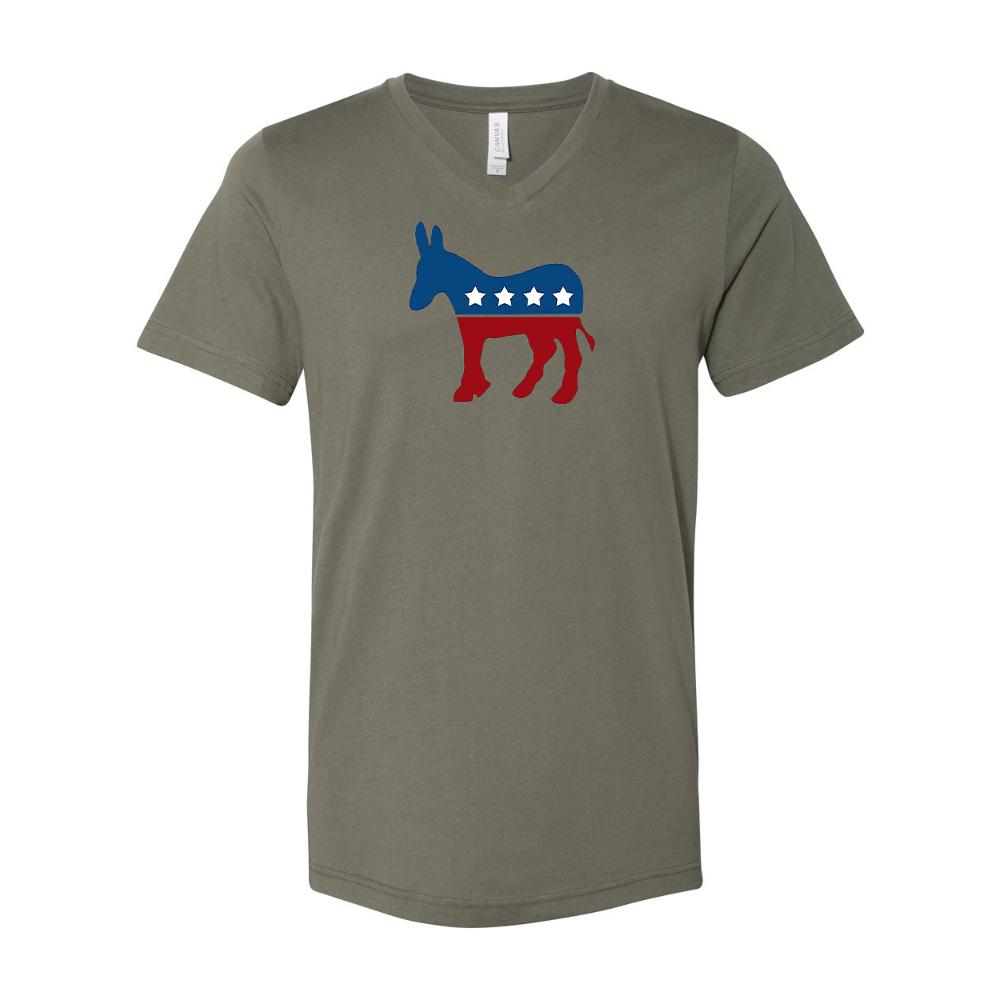 Democrat Election Symbol BELLA  CANVAS - Jersey V-Neck T-Shirt