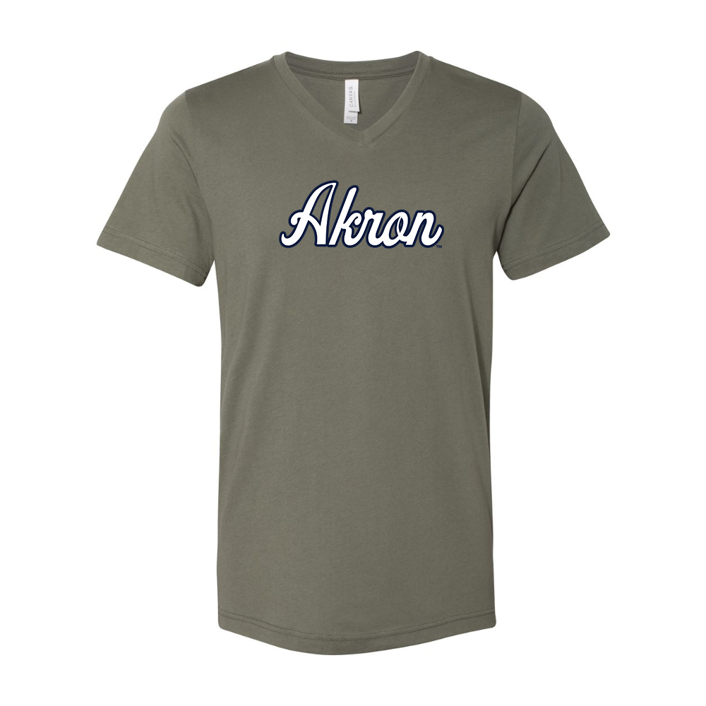 Akron Zips BELLA  CANVAS - Jersey V-Neck T-Shirt