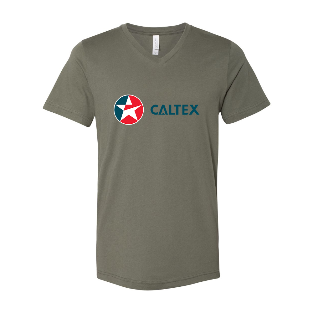 Caltex Gas Station BELLA  CANVAS - Jersey V-Neck T-Shirt