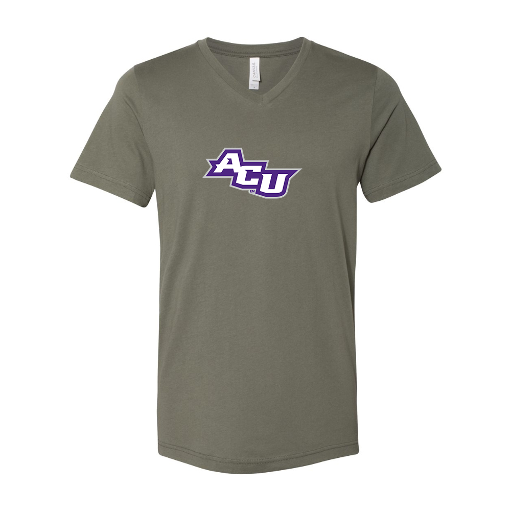Abilene Christian Wildcats  BELLA  CANVAS - Jersey V-Neck T-Shirt