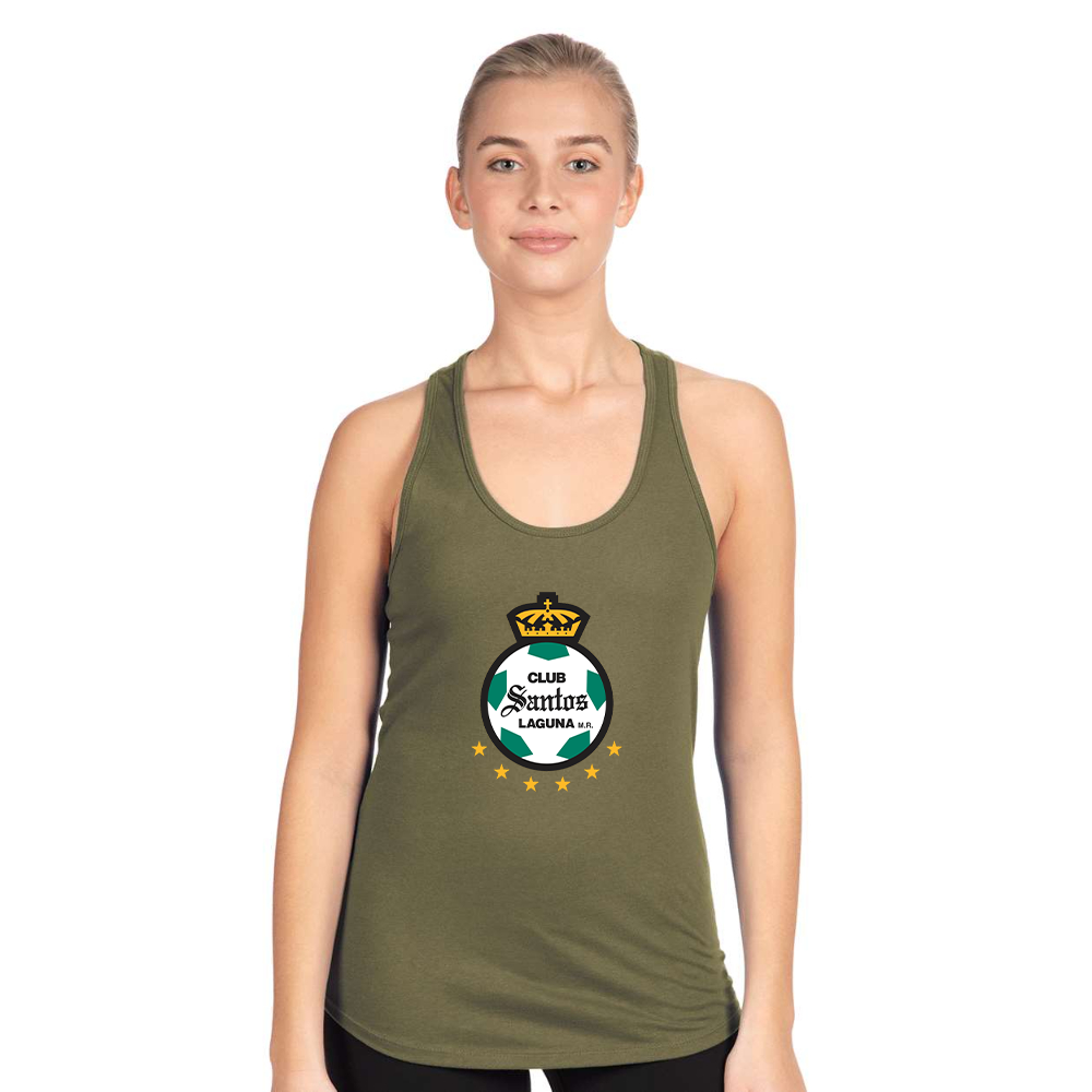 Women's Santos Laguna Soccer Next Level Ideal Racerback Tank