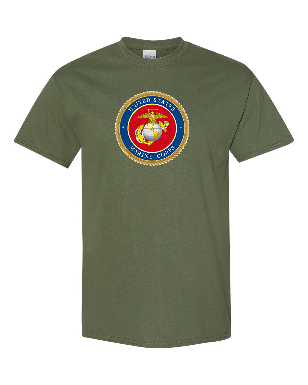 Men's USMC Emblem Gildan Heavy Cotton T-Shirt