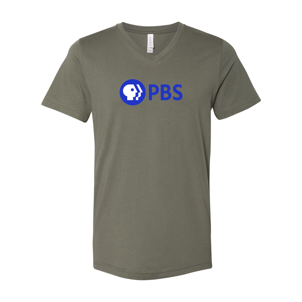 PBS Blue  BELLA  CANVAS - Jersey V-Neck T-Shirt