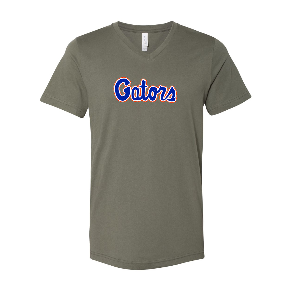 Florida Gators Script BELLA  CANVAS - Jersey V-Neck T-Shirt