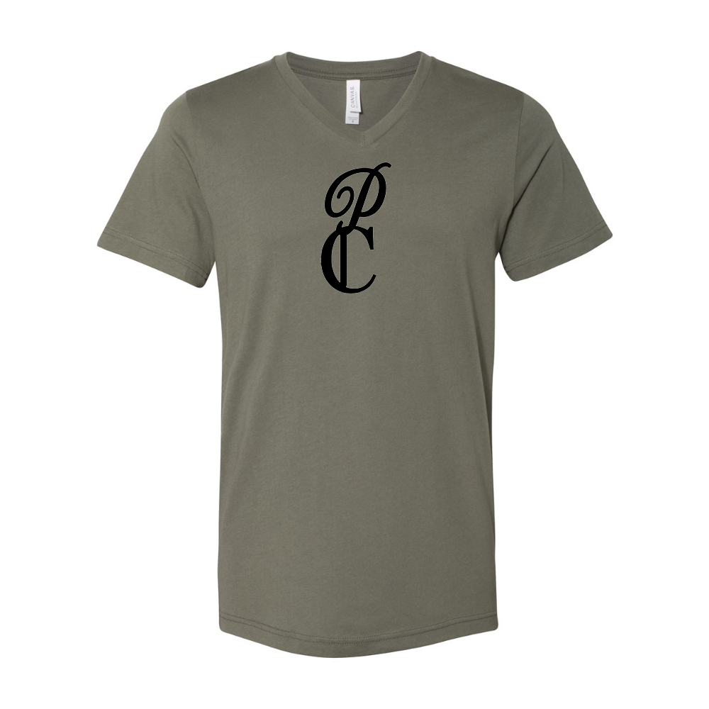 P & C Black  BELLA  CANVAS - Jersey V-Neck T-Shirt